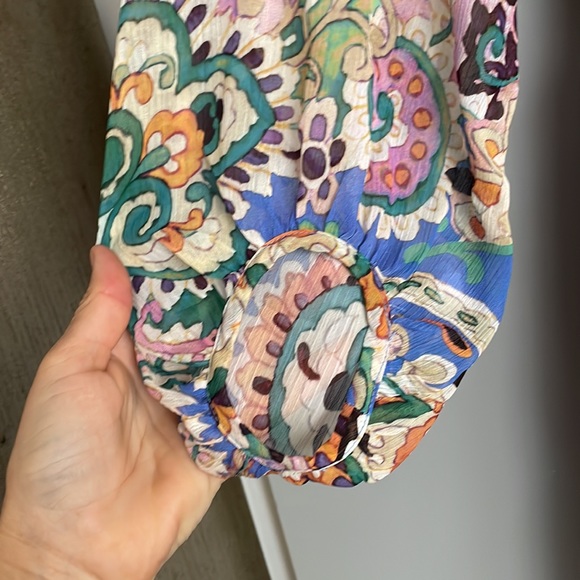 Zara maxi multicolor paisley dress, size L, new - Picture 8 of 12